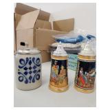 3 Vintage Beersteins