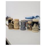 5 Vintage German Style Mugs