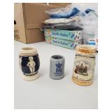 3 Miniature German Style Mugs