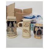 3 Vintage German Style Mugs