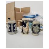 3 Vintage German Style Mugs