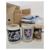 3 Vintage German Style Mugs