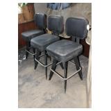 3 Metal Bar Stools