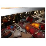 Shelf Full Of Vintage Tail Lights & Lens