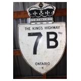 Vintage Hwy 7 Road Sign