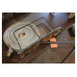 Early Fire Hose & Metal Wall Bracket