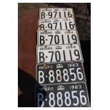 1960s Matched Sets Licence Plates