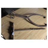 Early Ice Tongs & Auger