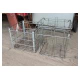 2 Metal Milk Crates