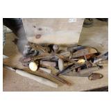 Wood Box & Old Tools