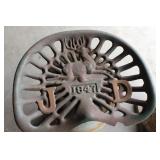 John Deere 1847 Cast Iron Tractor Seat  on Milkcan