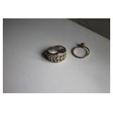 18 Kt GE Ring  & Amethyst Ring