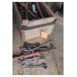 Wood Box & Vintage Tool Collection