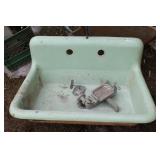 Cast  / Enamel Farm Sink / Brass Taps