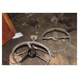 2 Vintage Steer Wheels