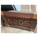 CN Rail Locomotive Brass Plaque