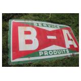 Enamel B A Bowtie Service Station Sign