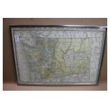 Washington  Territory State Map 1960s