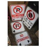 4 No Parking/ No Standing Signs