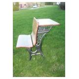 Cast Iron School Desk