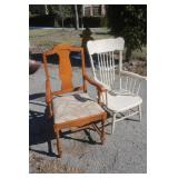 Pressback & Oak T Back Arm Chairs