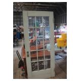 Etched Glass Wooden French Door 34 x 79