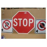 3 Metal Road Signs