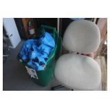 Tarp / Office Chair / Green Bin