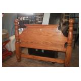 Oak Cannonball Queen Headboard