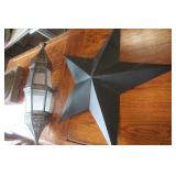 Metal Star & Hanging Glass Candle Holder