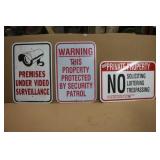 3 Metal Signs