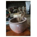 Large Clay Planter & Twigs