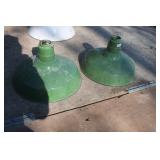 Enameled Gas Station Pump Light Shades