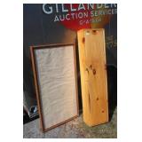 Pine Cabinet & Wood Framed Glass