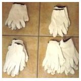 10  PR. - AS NEW -- MENS  SIZE  - CLOTH  GLOVES
