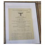 PATENTSCHRIFT DOCUMENT IN 10 X 13 GLASS FRAME