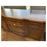 62-Inch Wood Buffet With 5 Drawers and 2 Bays