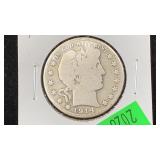 1914-S Silver Barber Half Dollar