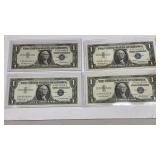 Currency (4) 1957 $1 Silver Certificate Notes