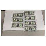 Currency (7) Consecutive #ï¿½s 1963-B $1 ï¿½ï¿½Joseph