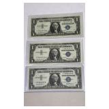 Currency (3) 1957 $1 *Star* Silver Certificate