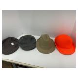 Hats Including Tweed, Fedora, and Safety Styles