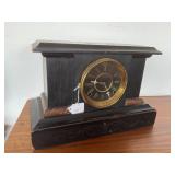 Ideal Eight-Day Mantel Clock with Brass Dial