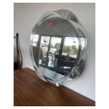 27-Inch Etched Glass Wall Mirror