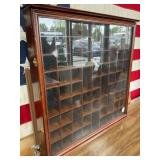 Wooden 26x26 Cubby Hole Display Box with Glass Doo