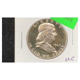 1963 Silver Proof Cameo Franklin Half Dollar