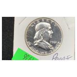 1961 Silver Proof Cameo Franklin Half Dollar