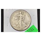 Semi-key 1938-D Silver Walking Liberty Half