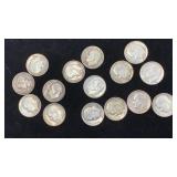 (15) Silver (1) Mercury, rest Roosevelt Dimes