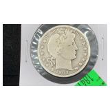 1907-D Silver Barber Half Dollar